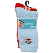 Wholesale - 2pk WOMEN PAUL FRANK BLUE CLASSIC BOOT SOCKS SIZE 9-11, UPC: 193159279448